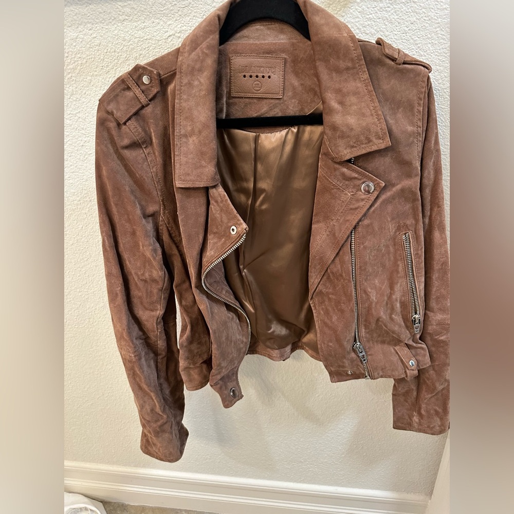 BlankNYC TAN Suede Moto Jacket